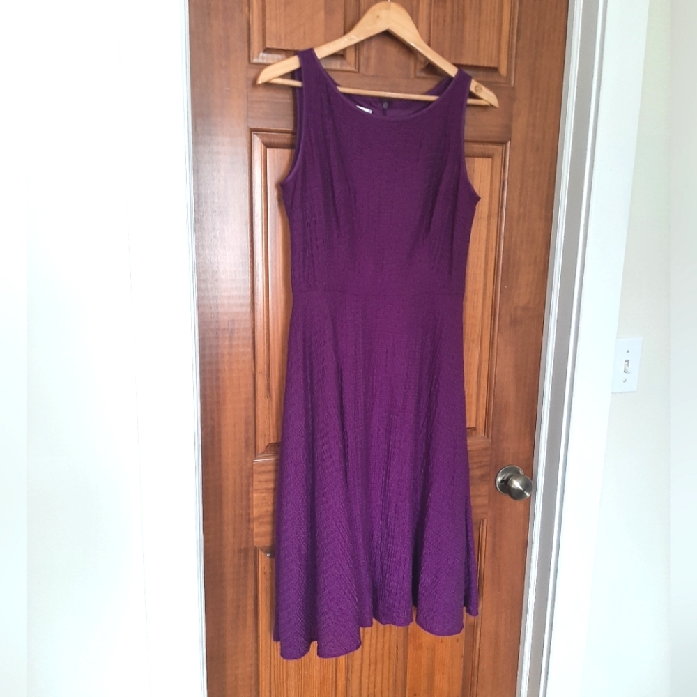 KASPER Magenta Pink A line Fit and Flare Sleeveless Dress